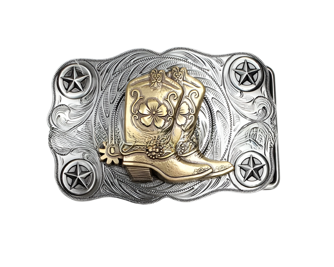 Fivela Western Cowboy Retangular Unissex